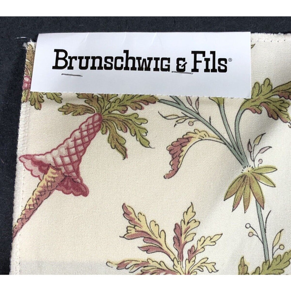 Edith's Reverie Floral Cotton Print Antique Fabric BRUNSCHWIG & FILS Sample - Picture 2 of 9